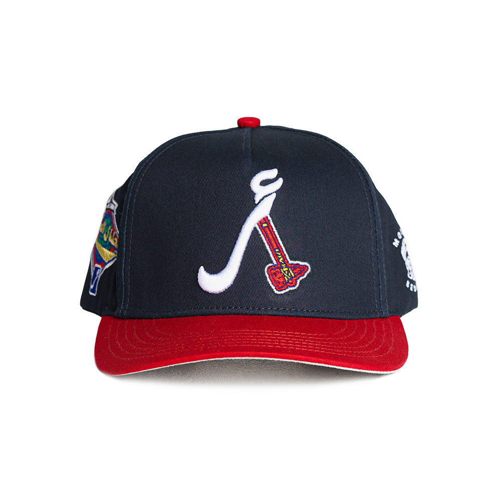 Atlanta ( أ ) “World Champions” Arabic Calligraphy Baseball Hat